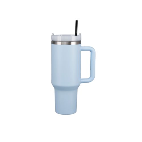 30oz / 40oz Stainless Steel Vacuum Insulated Tumbler with Handle and Straw for Outdoor, Travel & Coffee